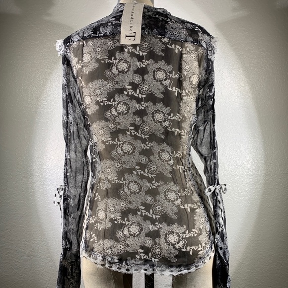 4 Love and Liberty by Johnny Was Rocco Chiffon in Poland Shirt NWT - Picture 3 of 5